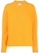 Allude Ribbed Knit Sweatshirt - Yellow