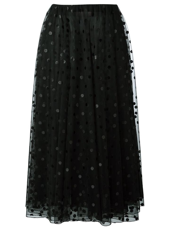 Giamba A-line Tulle Skirt, Women's, Size: 42, Black, Cotton/polyester/viscose