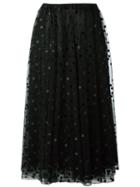 Giamba A-line Tulle Skirt, Women's, Size: 42, Black, Cotton/polyester/viscose