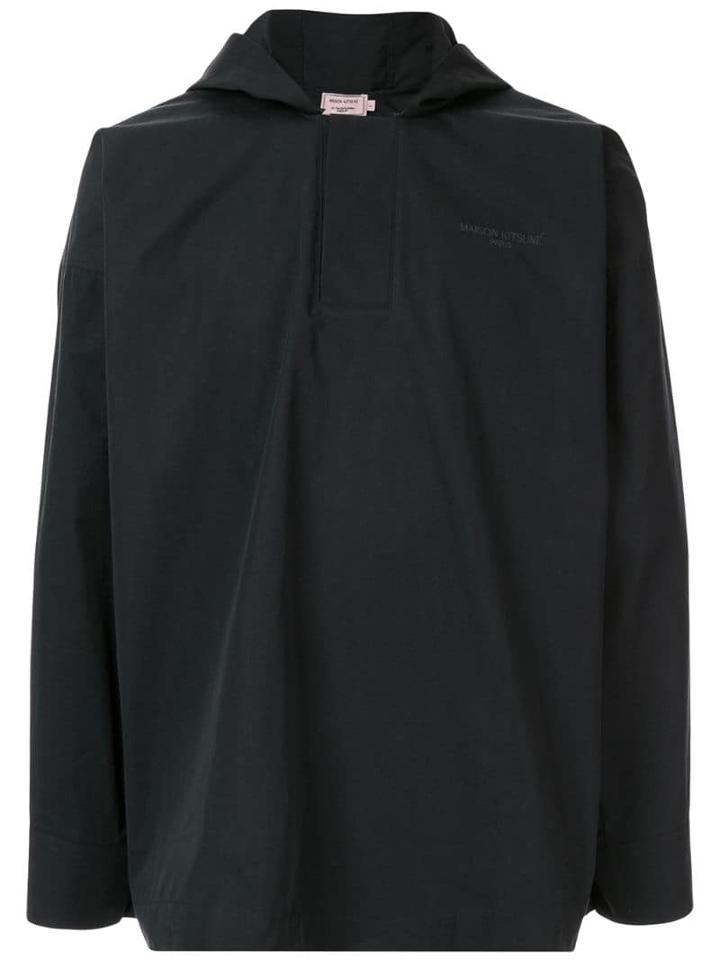 Maison Kitsuné Hooded Overshirt - Black