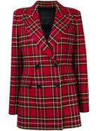 Ermanno Scervino Tartan Blazer - Red
