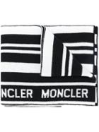Moncler - Striped Scarf - Men - Virgin Wool - One Size, Black, Virgin Wool