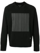 Rag & Bone - Striped Block Print Sweatshirt - Men - Cotton - Xl, Black, Cotton