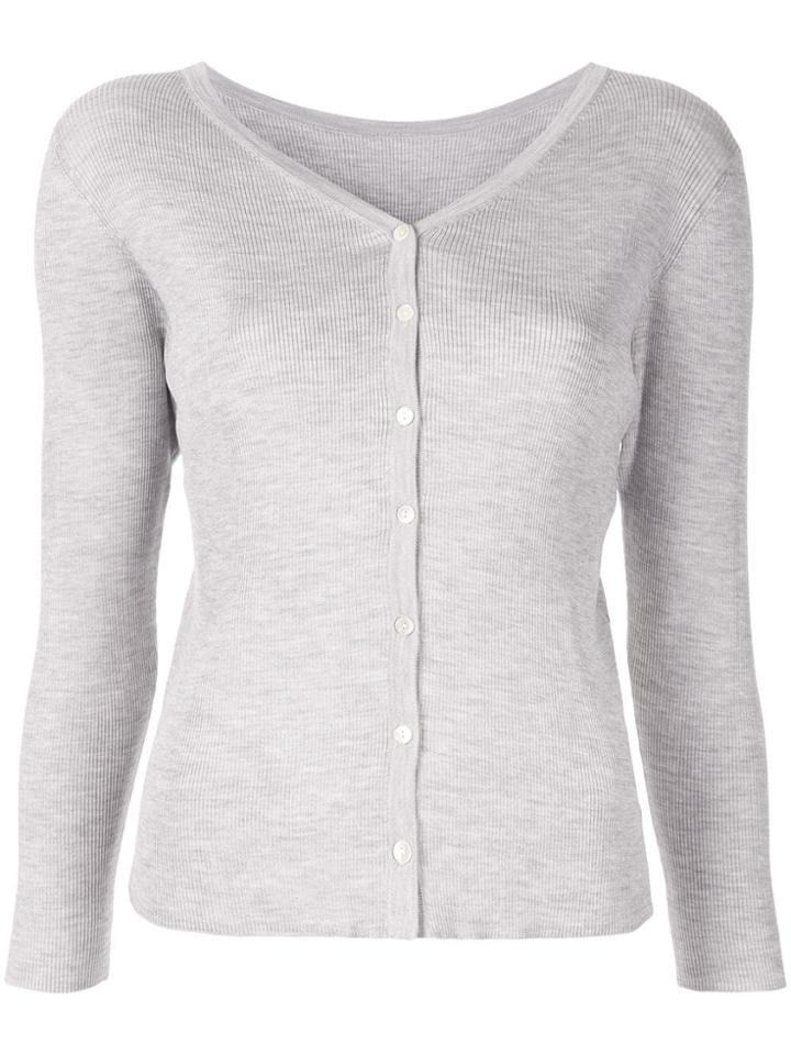 Ballsey V-neck Button Cardigan - Grey