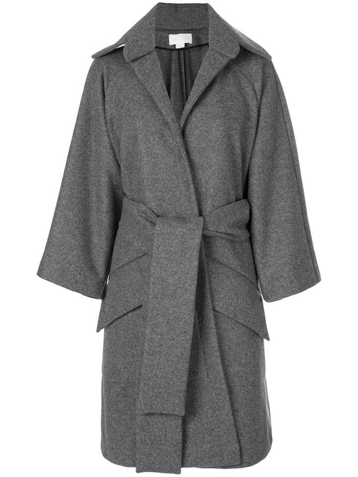 Antonio Berardi Oversized Wrap Coat - Grey