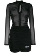 Versace Jeans Couture Ruched Fitted Dress - Black