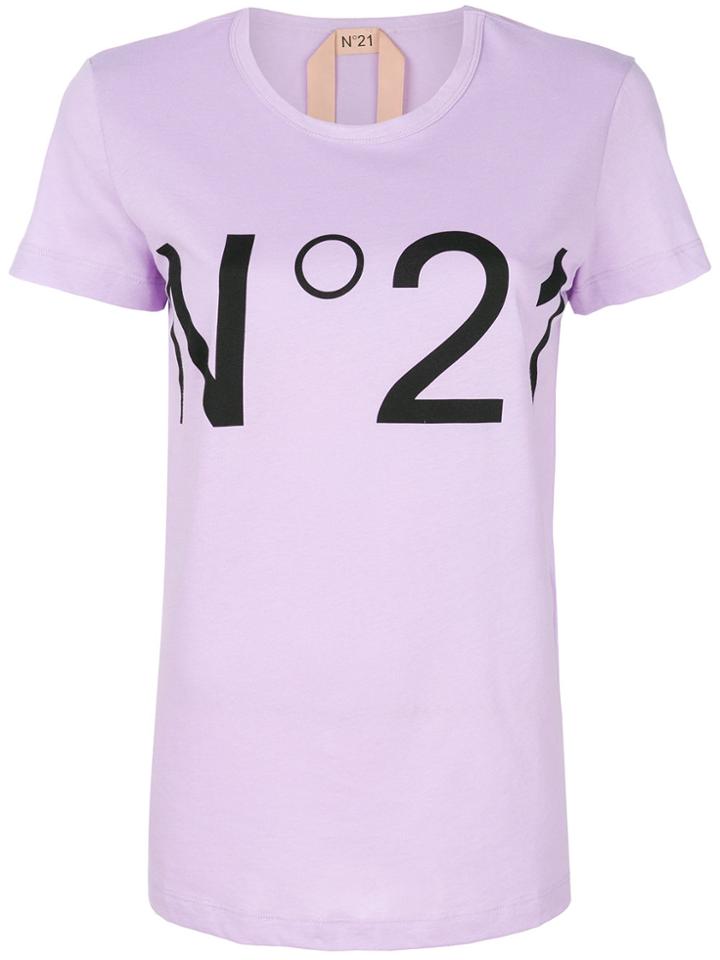 No21 Logo T-shirt - Pink & Purple