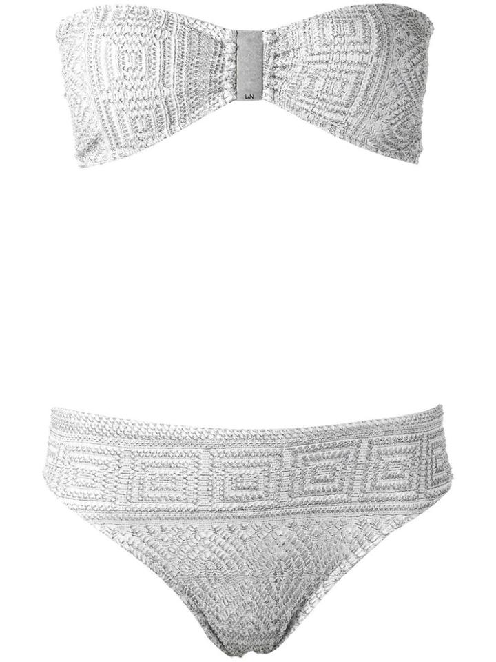 Lygia & Nanny Textured Bikini Set - Grey