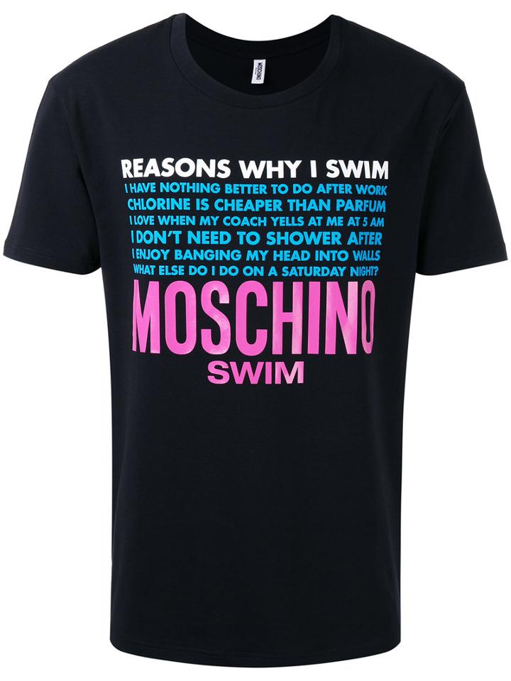 Moschino - Swim T-shirt - Men - Cotton/spandex/elastane - S, Black, Cotton/spandex/elastane
