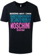 Moschino - Swim T-shirt - Men - Cotton/spandex/elastane - S, Black, Cotton/spandex/elastane