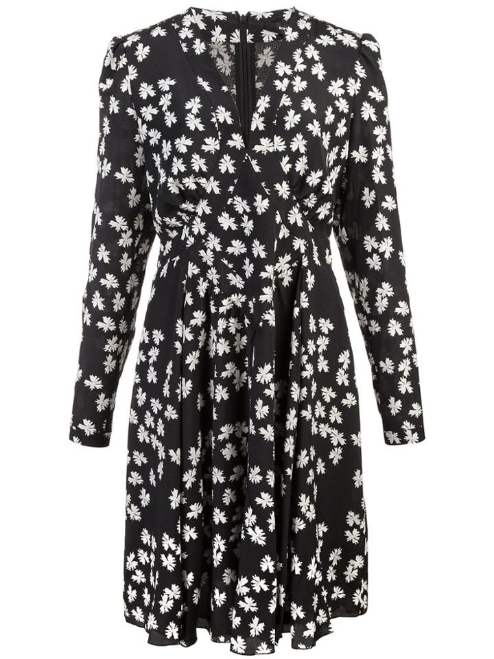 Derek Lam Long Sleeve Dress With Seam Detail - Black
