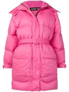 Ienki Ienki Hooded Puffer Coat - Pink & Purple