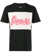 Maison Margiela Paris Slogan Colour-block T-shirt - Black