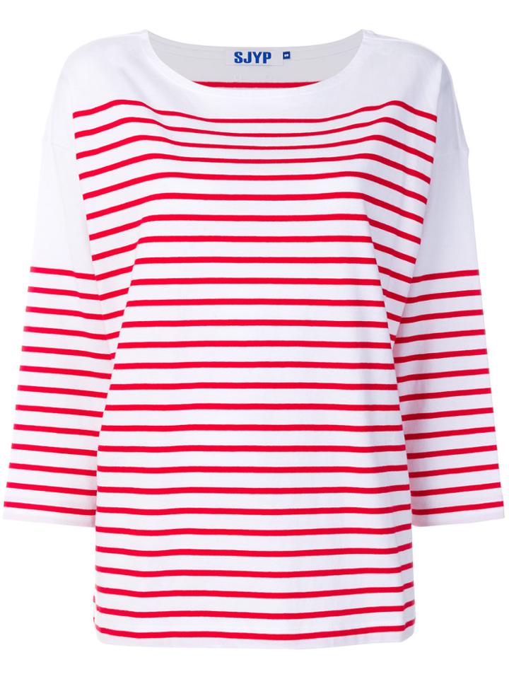 Sjyp Striped T-shirt - White