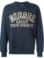 Diesel 's-joe-b' Sweatshirt, Men's, Size: 48, Blue, Cotton/polyester