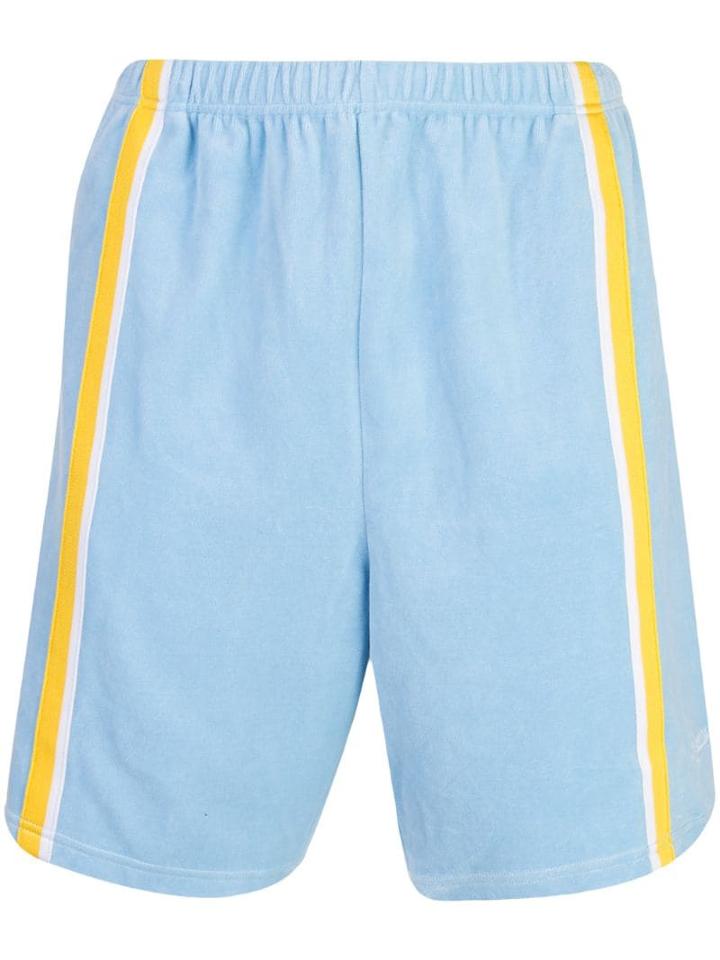 Supreme Stripe Track Shorts - Blue