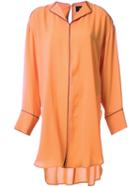 G.v.g.v. Off Shoulder Oversized Shirt, Women's, Size: 36, Yellow/orange, Polyester
