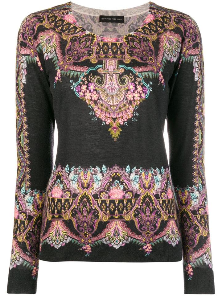 Etro Embroidered Long-sleeve Sweater - Black