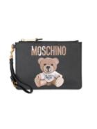 Moschino Teddy Bear Print Clutch - Black