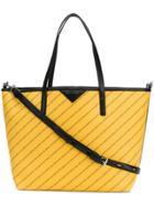 Karl Lagerfeld Logo Stripe Tote Bag - Yellow