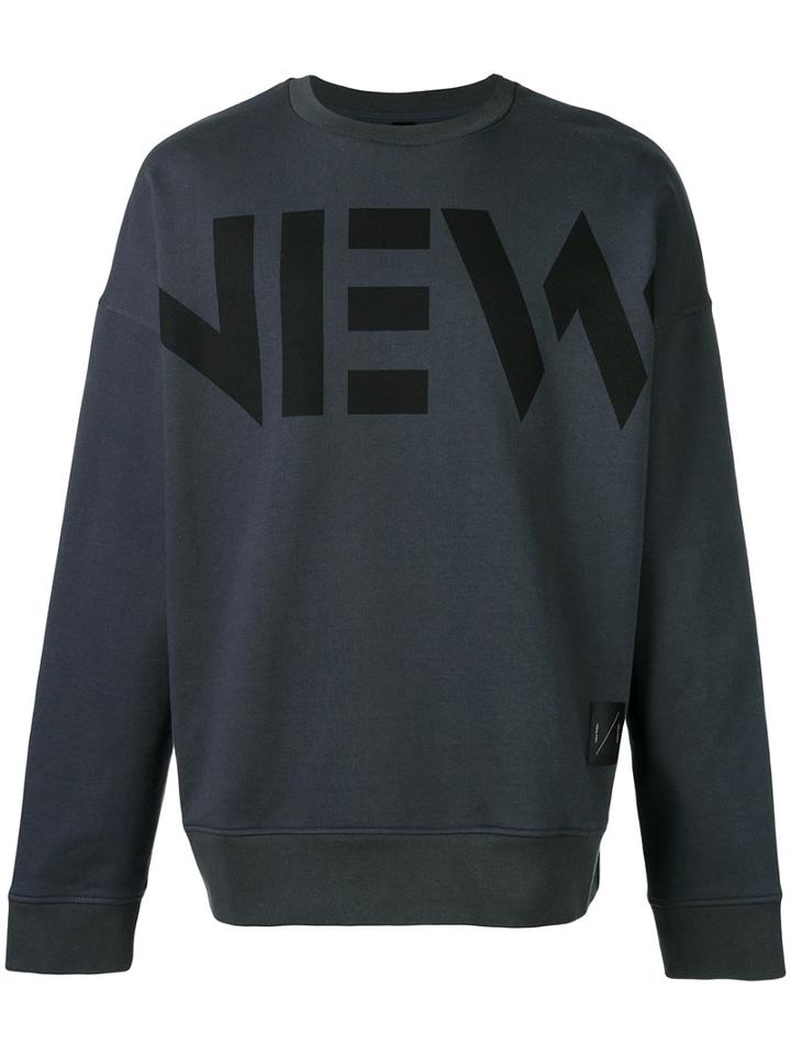 Odeur - 'superior' Printed Sweatshirt - Unisex - Cotton - L, Grey, Cotton