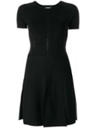 Dsquared2 Punch-hole Detail Mini Dress, Women's, Size: Medium, Black, Polyester/viscose/silk