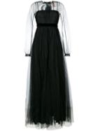 No21 - Lace Detail Evening Dress - Women - Polyamide/viscose - 40, Black, Polyamide/viscose