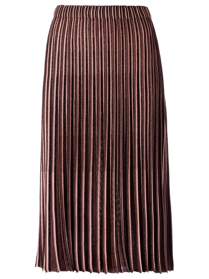 Gig - Knit Midi Skirt - Women - Polyimide - M, Brown, Polyimide