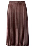 Gig - Knit Midi Skirt - Women - Polyimide - M, Brown, Polyimide