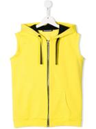 Marco Bologna Kids Yellow Sleeveless Hoodie