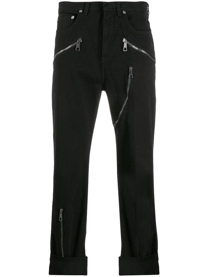Neil Barrett Zipped Straight-leg Trousers - Black