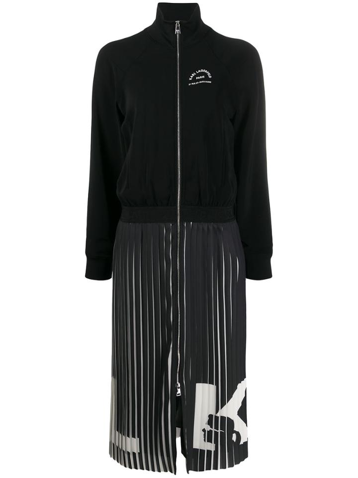 Karl Lagerfeld Rue St Guillame Pleated Dress - Black