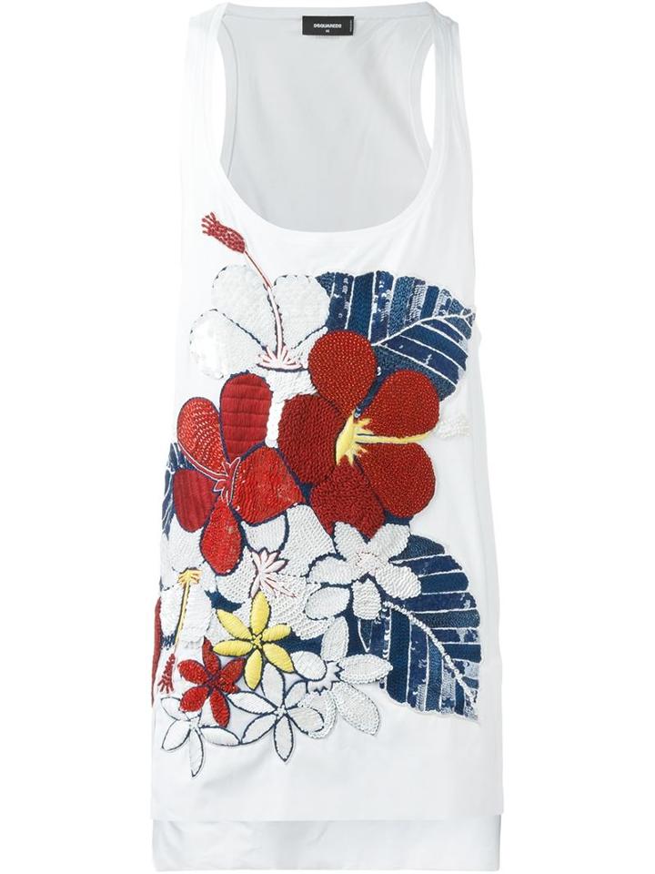 Dsquared2 Floral Sequinned Tank Top