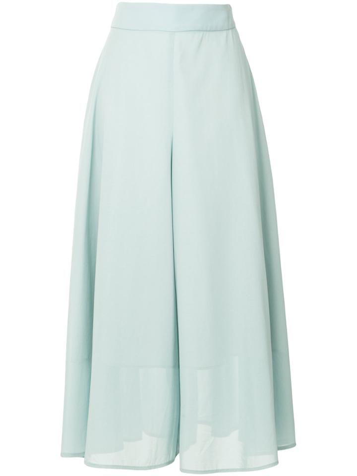 Ballsey Cropped Loose Fit Trousers - Blue