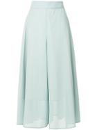 Ballsey Cropped Loose Fit Trousers - Blue