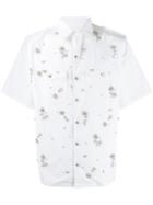 Prada Crystal Embellished Floral Motifs Shirt - White