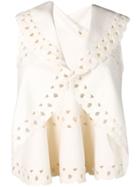 Alaïa Vintage Sleeveless Cut Out Shrug - White