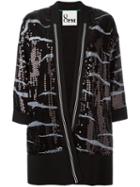 8pm Sequins Detail Cardigan, Women's, Size: Medium, Black, Polyester/polyamide/spandex/elastane/viscose