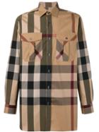 Burberry House Check Shirt, Men's, Size: Xs, Brown, Cotton/polyamide