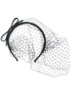 Red Valentino Net Bow Headband - Black