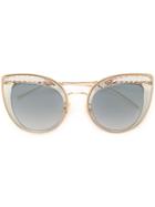 Boucheron Tinted Cat-eye Sunglasses - Metallic