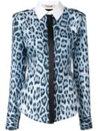 Roberto Cavalli Leopard Print Shirt - Blue