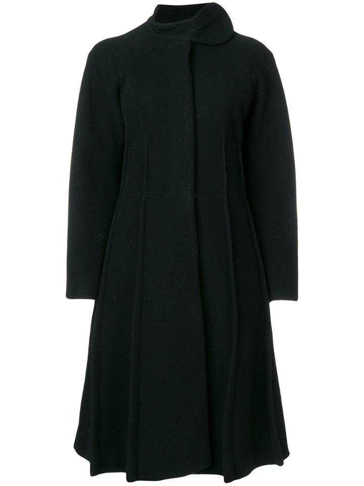 Pierre Cardin Vintage 1964 Flared Midi Coat - Black