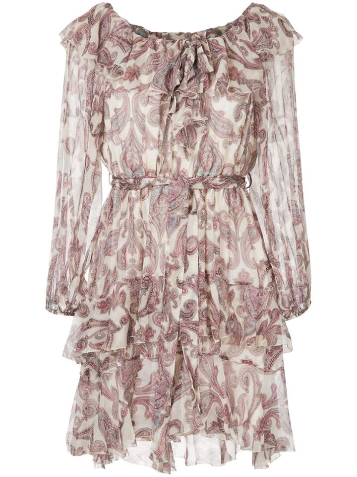 Zimmermann Filigree Print Mini Dress - Red