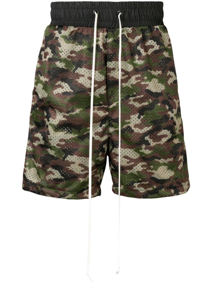 Daniel Patrick Camouflage Print Shorts - Green
