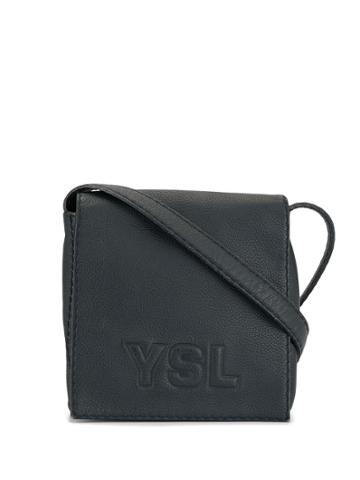 Yves Saint Laurent Pre-owned Logo Embossed Crossbody Bag - Blue
