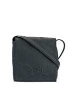 Yves Saint Laurent Pre-owned Logo Embossed Crossbody Bag - Blue
