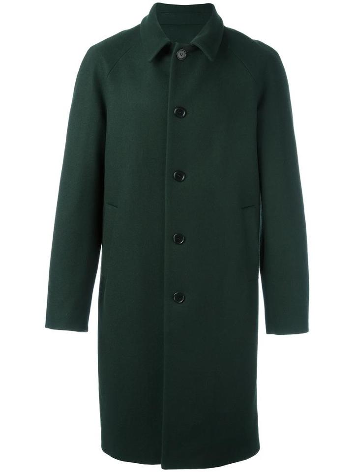 Msgm 'zigo' Coat, Men's, Size: 48, Green, Wool/polyamide/polyester/acetate