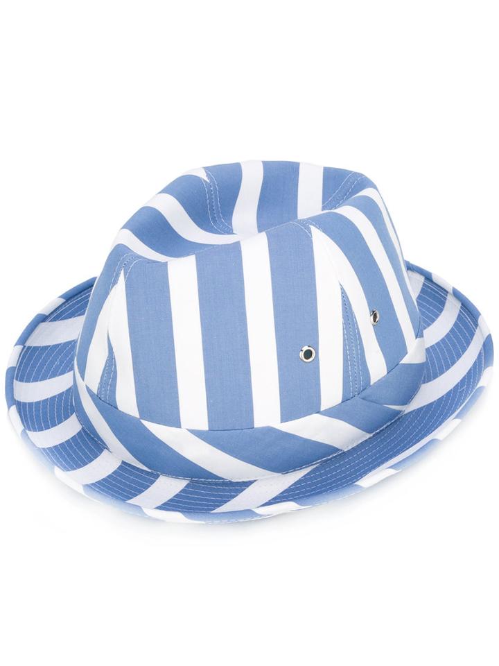 Comme Des Garçons Shirt - Striped Hat - Men - Cotton - L, Blue, Cotton