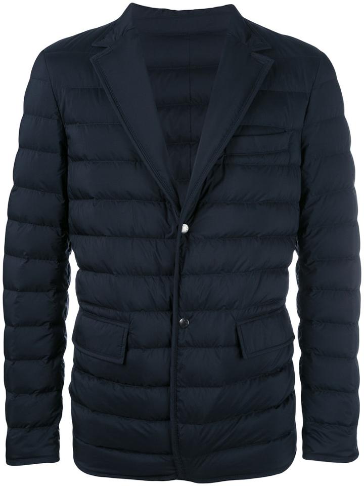 Moncler - Bardiou Padded Jacket - Men - Calf Leather/feather Down/polyamide - 5, Blue, Calf Leather/feather Down/polyamide